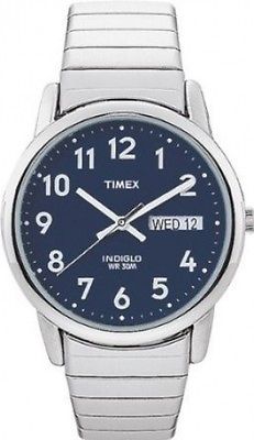 Timex Men's T20031 Easy Reader Silver-Tone Stainless Steel Expansion Band Watch