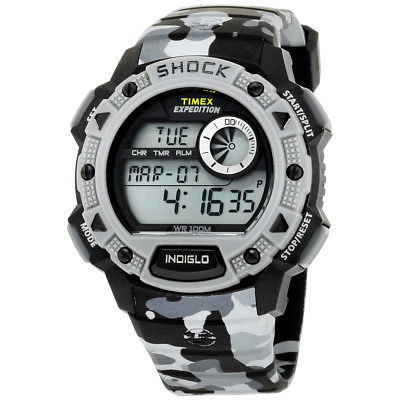 Timex Expedition Base Shock Grey Dial Resin Strap Men's Watch TW4B00600