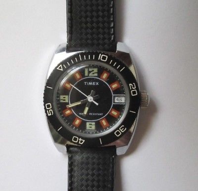 Vintage Timex Scuba Diving Diver Wind-Up Wristwatch Watch