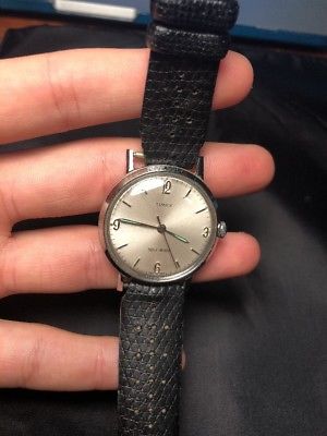 Vintage Mens 1964 Timex original Marlin dial lumi  handwind watch serviced