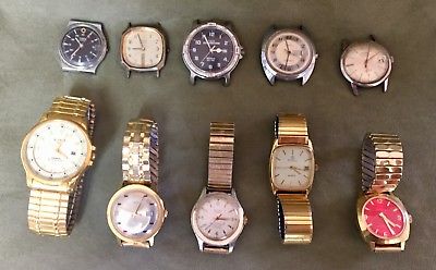 LOT 10 Vintage Watches TIMEX ARMITRON And Others Quartz Automatic Others READ