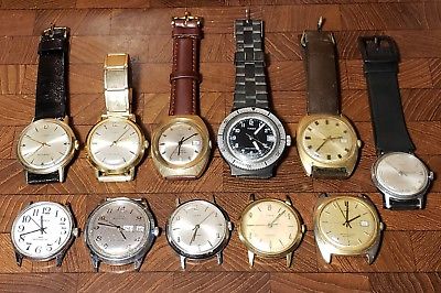 Lot of (11) Vintage Timex Manual Wind & Automatic Wrist Watches - All Working