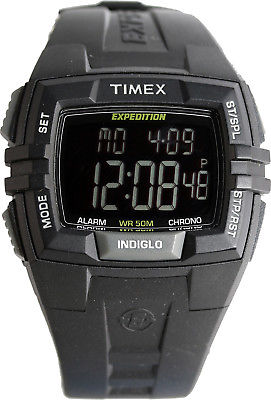 Timex Men's T49900 Expedition Rugged Wide Digital All Black Watch New