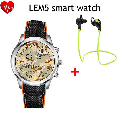 Lemfo LEM5 Bluetooth 3G SIM Google Play GPS WiFi Smart Watch Phone For Android