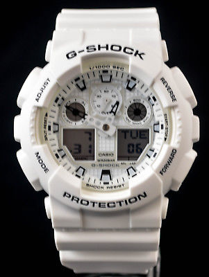 NEW WITH TAGS Casio Gshock X-Large Ana-Digi GA100MW-7A WHITE Watch