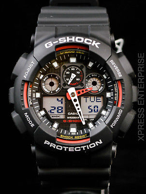 NEW WITH TAGS Casio Gshock X-Large Ana-Digi GA100-1A4 BLACK Watch