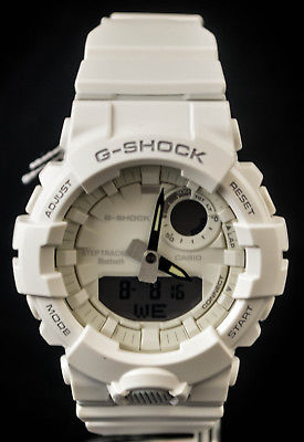 NEW WITH TAGS Casio Gshock G-SQUAD Step Tracker Bluetooth GBA800-7A WHITE Watch