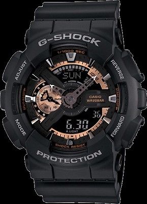 Casio G-Shock GA110RG-1A Black And Rose Gold Watch NEW With Tags