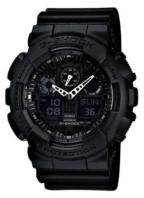 Casio GA100-1A1 Men's G-Shock Black Resin Strap Anti-Magnetic Ana-Digital Watch