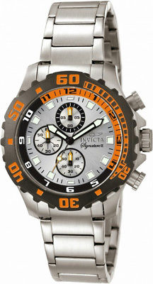 Invicta Signature II 7334 Men's Round Analog Silver Tone Stainless Steel Watch