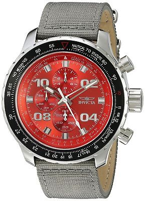 Invicta 18780 Aviator Men's 50mm Chronograph Stainless Steel Red Dial Watch