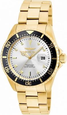 Invicta Pro Diver 22064 Men's Round Analog Date Silver & Gold Tone Watch