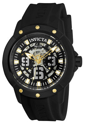 Invicta Objet d' Art 22632 Men's Round Analog Automatic Black Silicone Watch