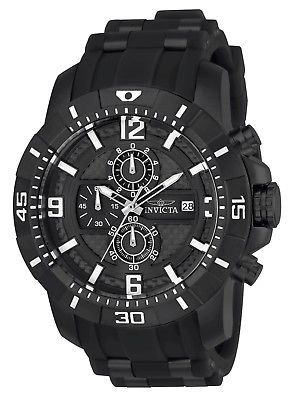 Invicta 24967 Men's Pro Diver Chrono Black Carbon Fiber Dial Watch