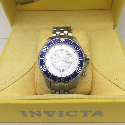 NEW INVICTA MEN'S GRAND DIVER STAINLESS STEEL WATCH MODEL # 3441 W/ BOX & MANUAL