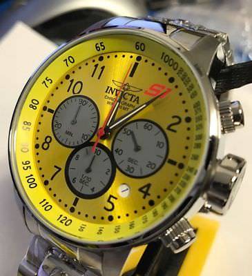 Invicta 23085 Yellow S1 Rally GPX Quartz 48mm Chronograph Stainless Steel Watch