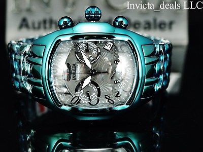 Rare New Invicta Men Dragon Lupah Swiss Chronograph High Polished Green SS Watch