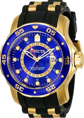 Invicta Pro Diver 6993 Men's Round Analog Date Gold Tone Blue Watch