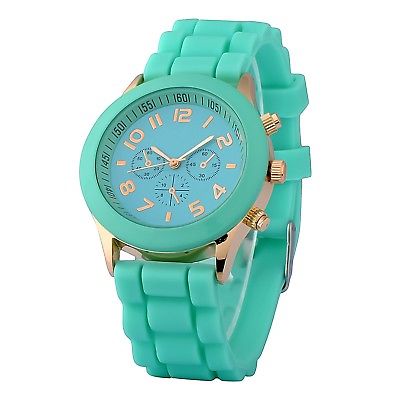 Zodaca Mint Green Analog Quartz Silicone Jelly Sports Watch