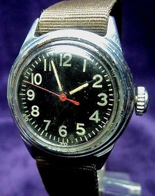 Serviced~Elgin A-11 18J Aviator Hack Set Stainless Steel Military Watch