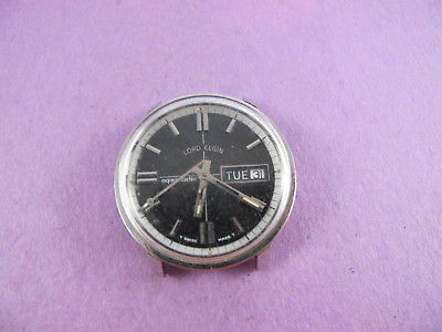 LORD ELGIN VINTAGE MENS STEEL AQUAMASTER AUTOMATIC DIVERS WATCH NO RESERVE