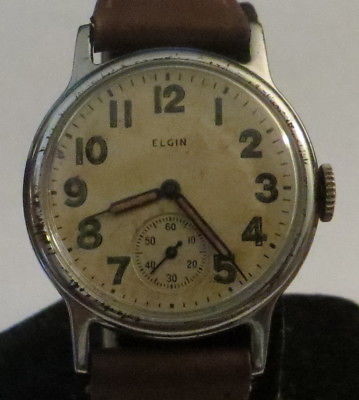 Elgin Military Wristwatch, WWII (1943), Cal. 580, US Army, Running