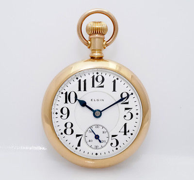 Magnificent 18 size 23 jewel Elgin Veritas Antique Railroad Pocket Watch. C.1909