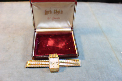VINTAGE LORD ELGIN 670 21 JEWEL 14KT GOLD FILLED WRISTWATCH IN ORIGINAL BOX