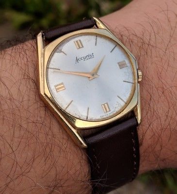 Vintage Gents Accurist Gold Plated Wristwatch 21 Jewels 320 Cal C.1960s