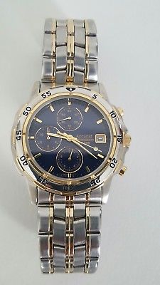 Accurist Chronograph Men's watch. Blue dial , two tone, with new battery.