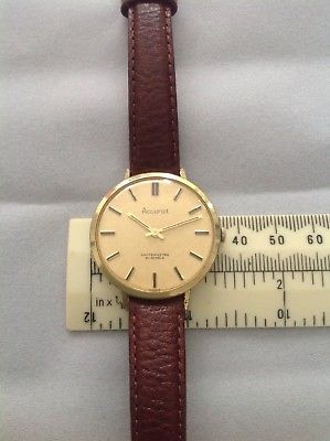 Vintage Accurist Watch Nice Condition With Peseux 7040 Movement