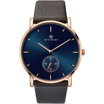 Accurist 7167 Gents PVD rose plating watch