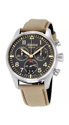 Alpina Startimer Grey Dial Textile Strap Men's Watch AL-372BBGR4S6