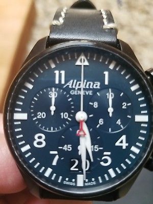 Alpina Startimer Pilot Navy Dial Leather Strap Men's Watch AL-372N4FBS6