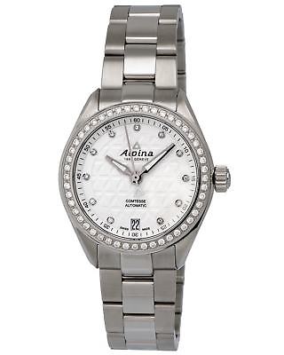 ALPINA COMTESSE LADIES AUTOMATIC WATCH WITH DATE & FULL DIAMOND BEZEL $2,995