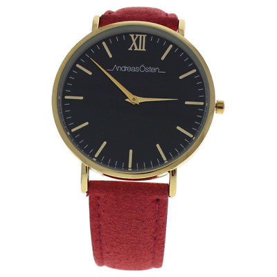Andreas Osten AO-109 Gold/Pink Leather Strap Watch 1 Pc Watches
