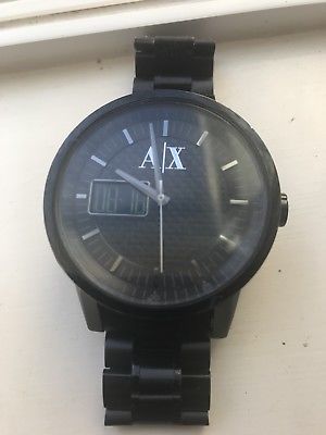 Armani Exchange mens digital analog black watch AX2060 No Reserve