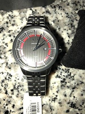 Men�s Armani Exchange Smart Gunmetal Dial Watch