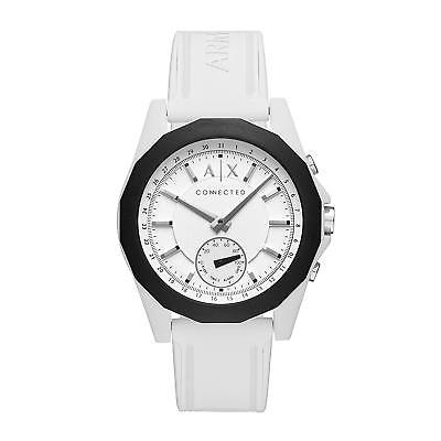 Armani Exchange Men's AXT1000 White Silicone Connected Hybrid Watch �225