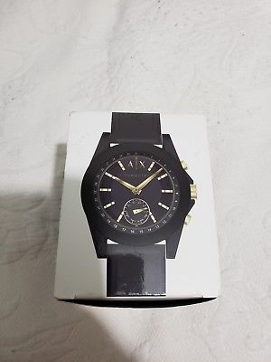 Armani Exchange Connected Black Rubber Hybrid Smartwatch