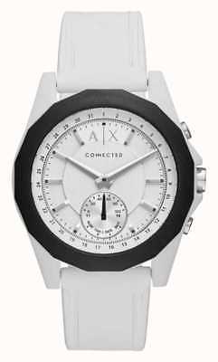A|X Armani Exchange Connected Men�s White Silicone Hybrid Smartwatch AXT1000