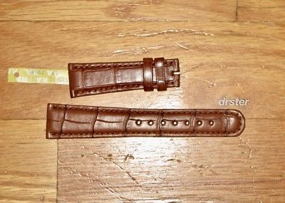 A. LANGE & SOHNE ALLIGATOR WATCH STRAP BROWN, NEW 20mmX16mm SHORT SIZE