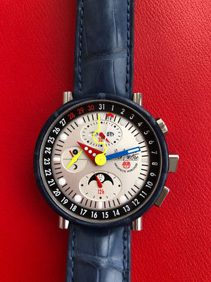 Authentic ALAIN SILBERSTEIN KRONO BAUHAUS 2 Crocodile Limited Edition Watch�