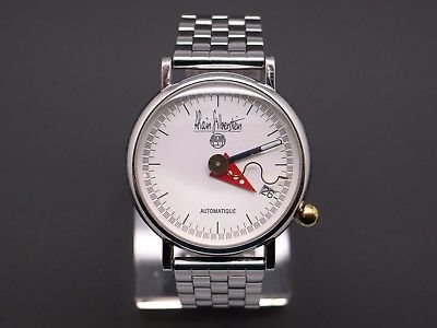 Alain Silberstein Arkitek Stainless Steel Mens Automatic Date Watch Box Papers