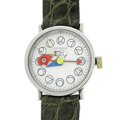 Alain Silberstein Modern Colorful Bauhaus Inspired 1989 Automatic Klassic Watch