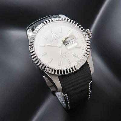 ALESSANDRO BALDIERI RETROSPEC SWISS INOX ARMY 45MM SS AGED WHITE NEW