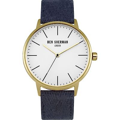 Ben Sherman WB009UG Men's Quartz Watch Gold Plated Fabric Band 41MM