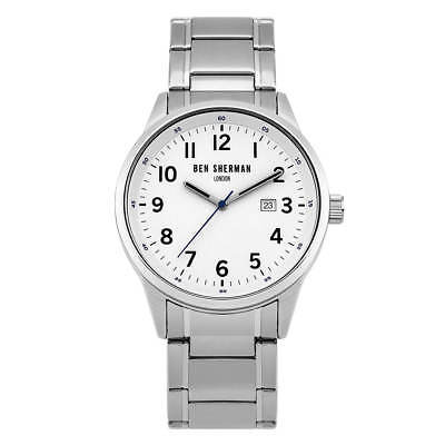 Ben Sherman WB065SM Men's White Dial Steel Bracelet Quartz Watch