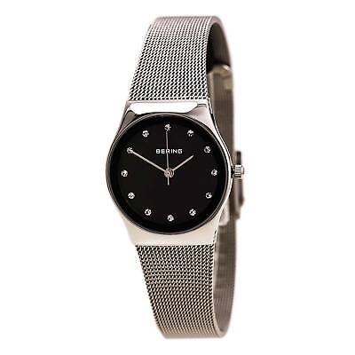 Bering 12927-002 Lady's Classic Black Dial Mesh Bracelet Watch