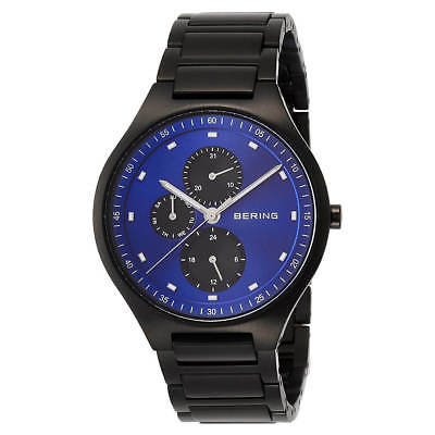 Bering 11741-727 Men's Titanium Blue Dial Black Titanium Watch